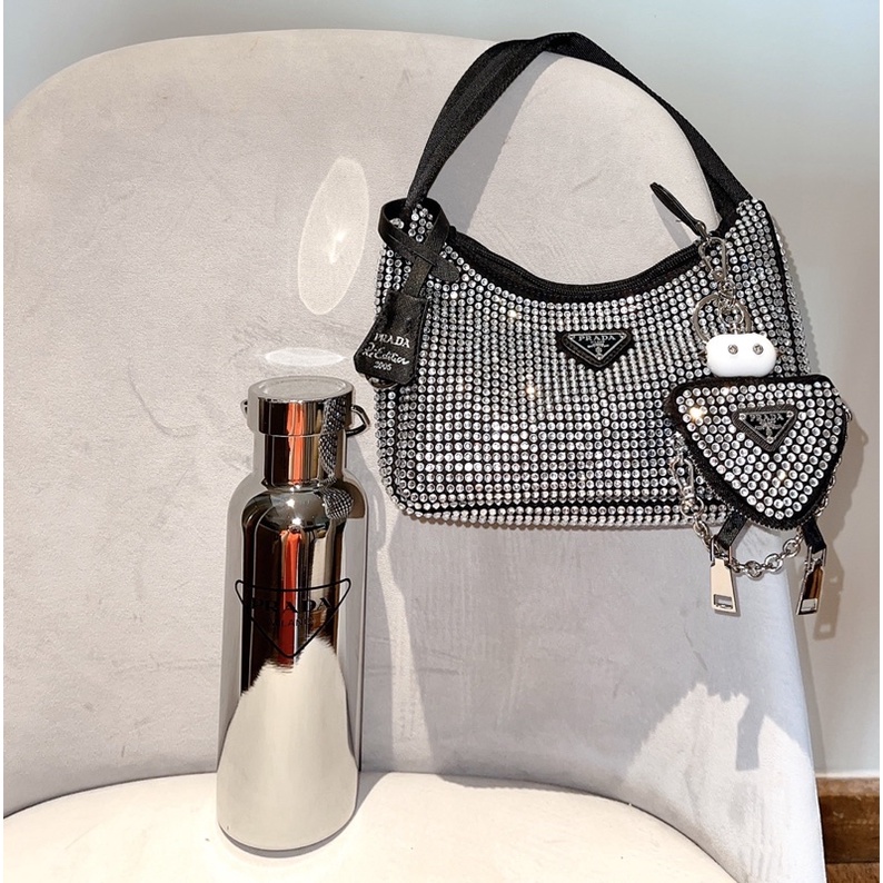 Túi Xách Prada Đá Kèm Bình Trắng Đen  -  By Anh Dinh Phuong