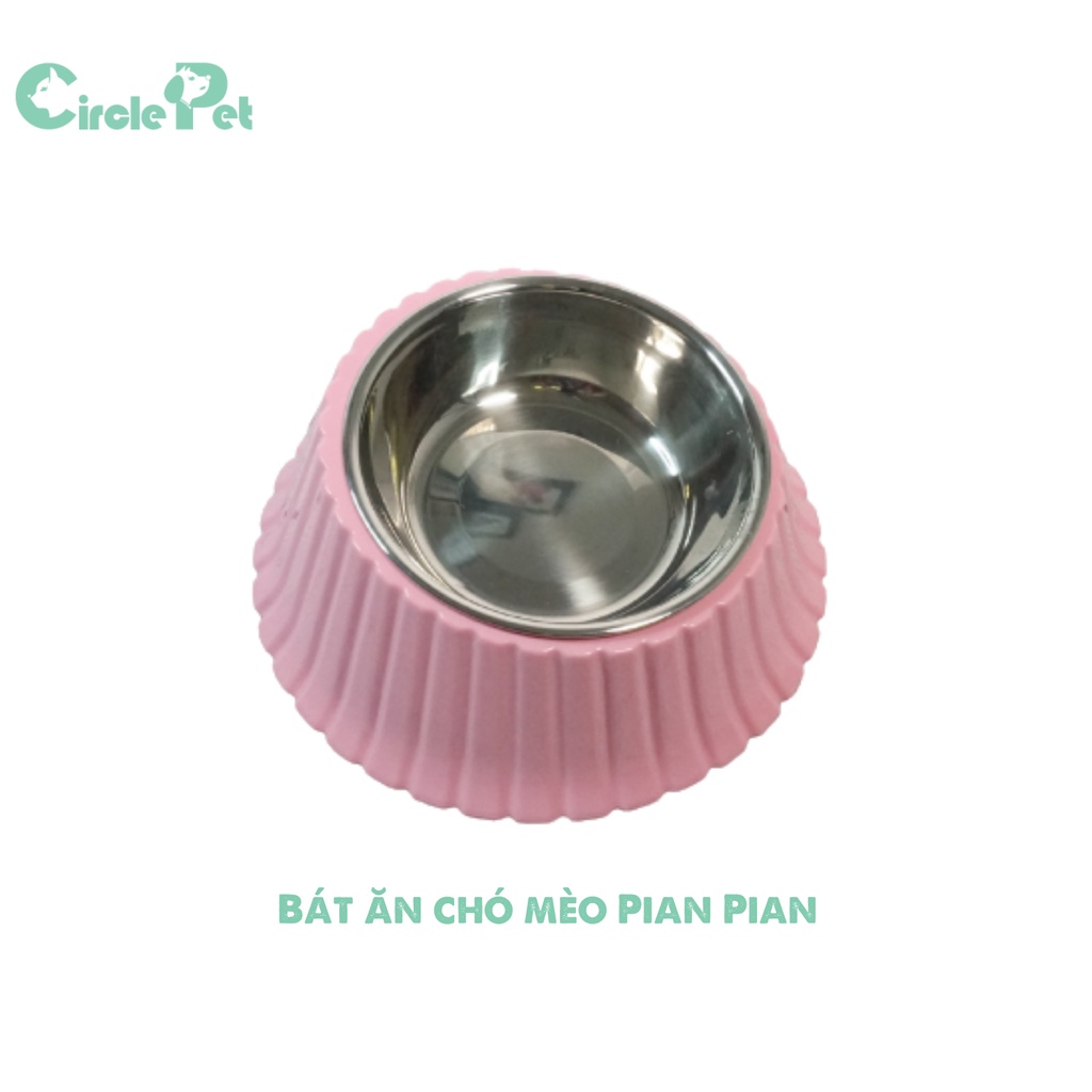 Bát Ăn Chó Mèo Pian Pian Chất Nhựa Cao Cấp Kiểu Dáng Quý Tộc Nhiều Màu Sắc - Circle Pet