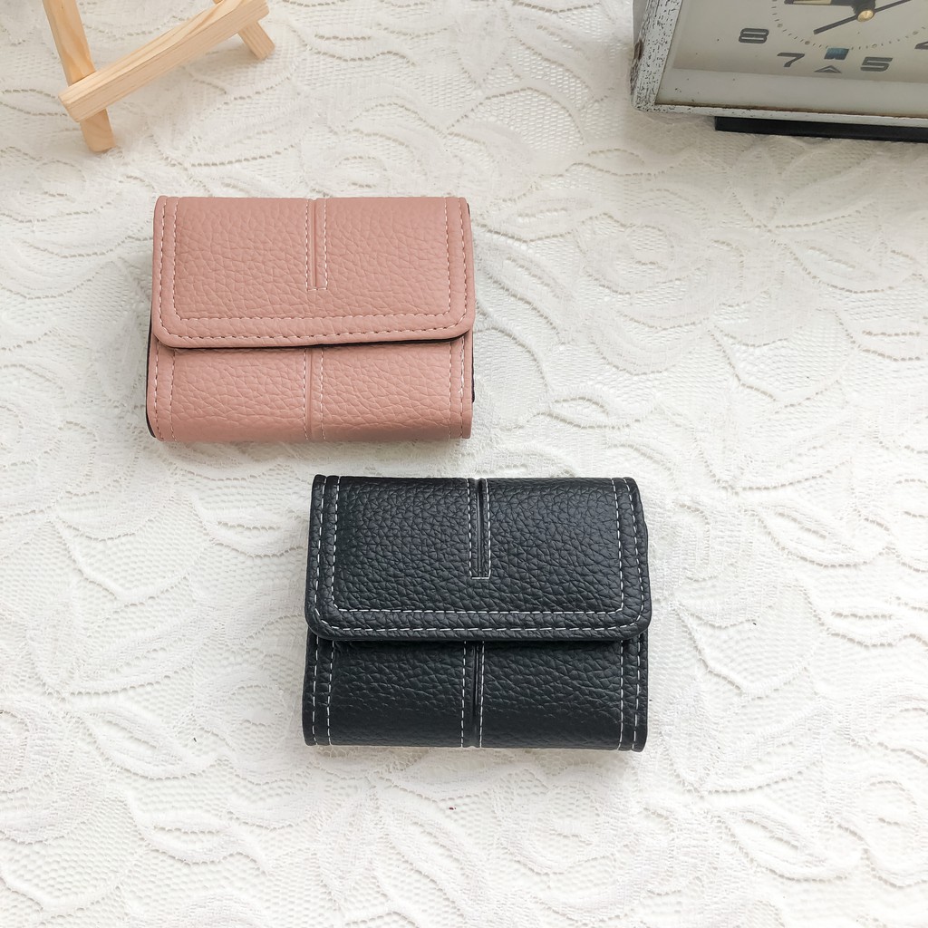 Ví da nhỏ đựng thẻ tiện mặt tiện dụng khắc tên theo ý thích - Lucy Wallet - VuVer