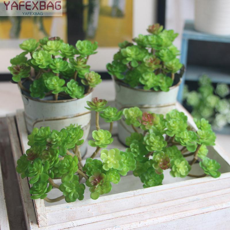 Cây sen đá nhân tạo 24 cành trang trí tiện lợi