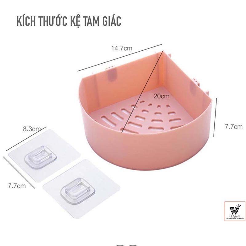 Kệ đựng đồ dán tường, Kệ Góc - Kệ Ngang, Nhà Tắm, Nhà Bếp, Phòng ngủ Siêu Chắc