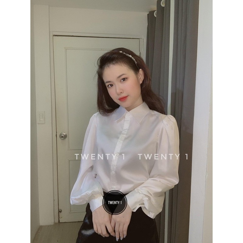 [Mã FASHIONHOT19 giảm 10K đơn bất kỳ] ANU58 - ÁO SƠ MI NỮ LỤA TRẮNG CỔ ĐỨC DÀI TAY | BigBuy360 - bigbuy360.vn