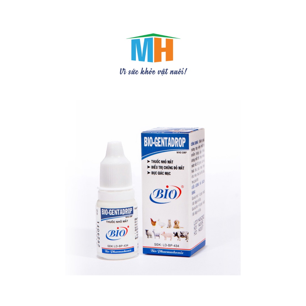 Nhỏ Mắt Cho Chó Mèo Bio Gentadrop 10ml- Minh Hiếu Shop
