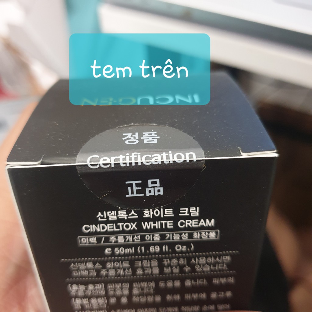 Kem truyền trắng Cindel tox kem cindetox incugen có con tem chống hàng giả