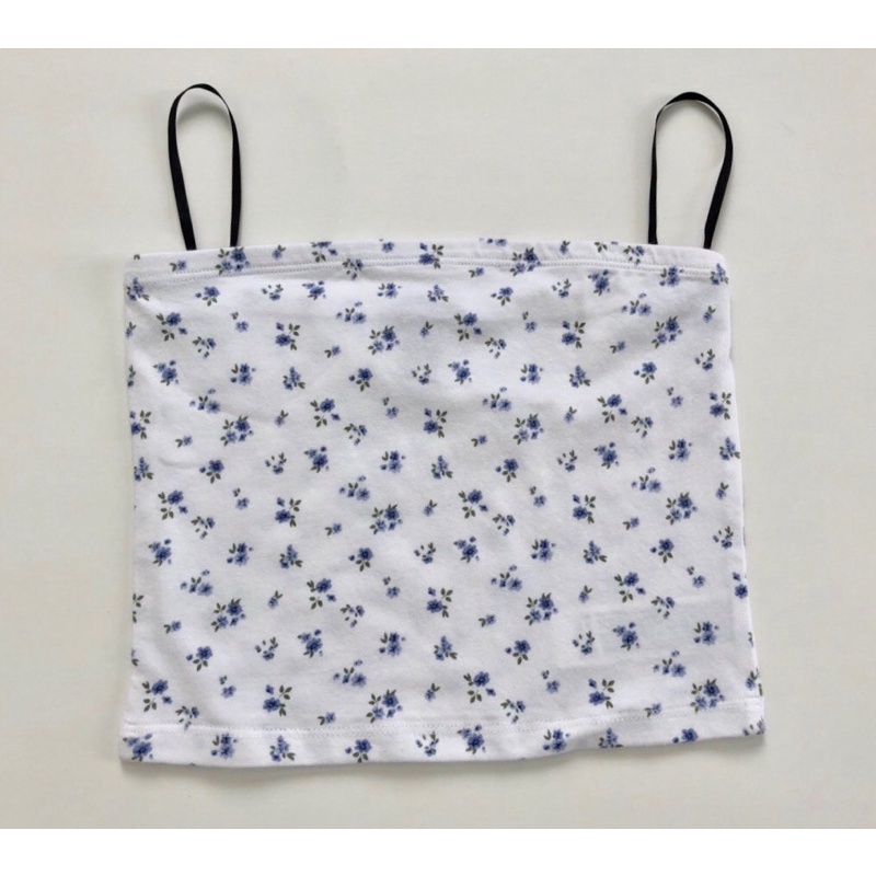 Áo ống áo quây trắng hoa nhí