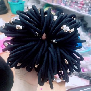 sỉ bó chun cột tóc đen (100 chun)