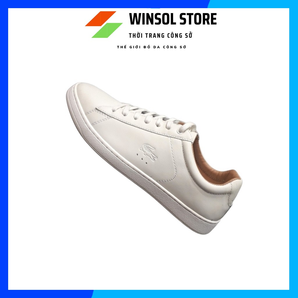Giày Thể Thao Sneaker Da Bò Cao Cấp 𝐋𝐚𝐜𝐨𝐬𝐞 Cổ Thấp Buộc Dây Màu Trắng Sữa Trẻ Trung G0116 | BigBuy360 - bigbuy360.vn