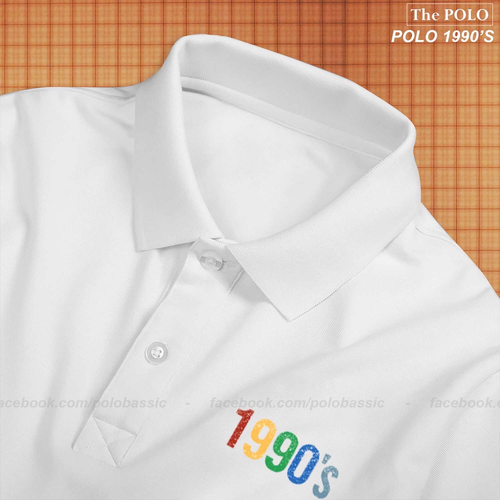 Áo POLO 1990'S ,áo thun cổ bẻ, polo họa tiết in hình co giãn mát mịn cảm giác dễ chịu phong cách trẻ trung năng động