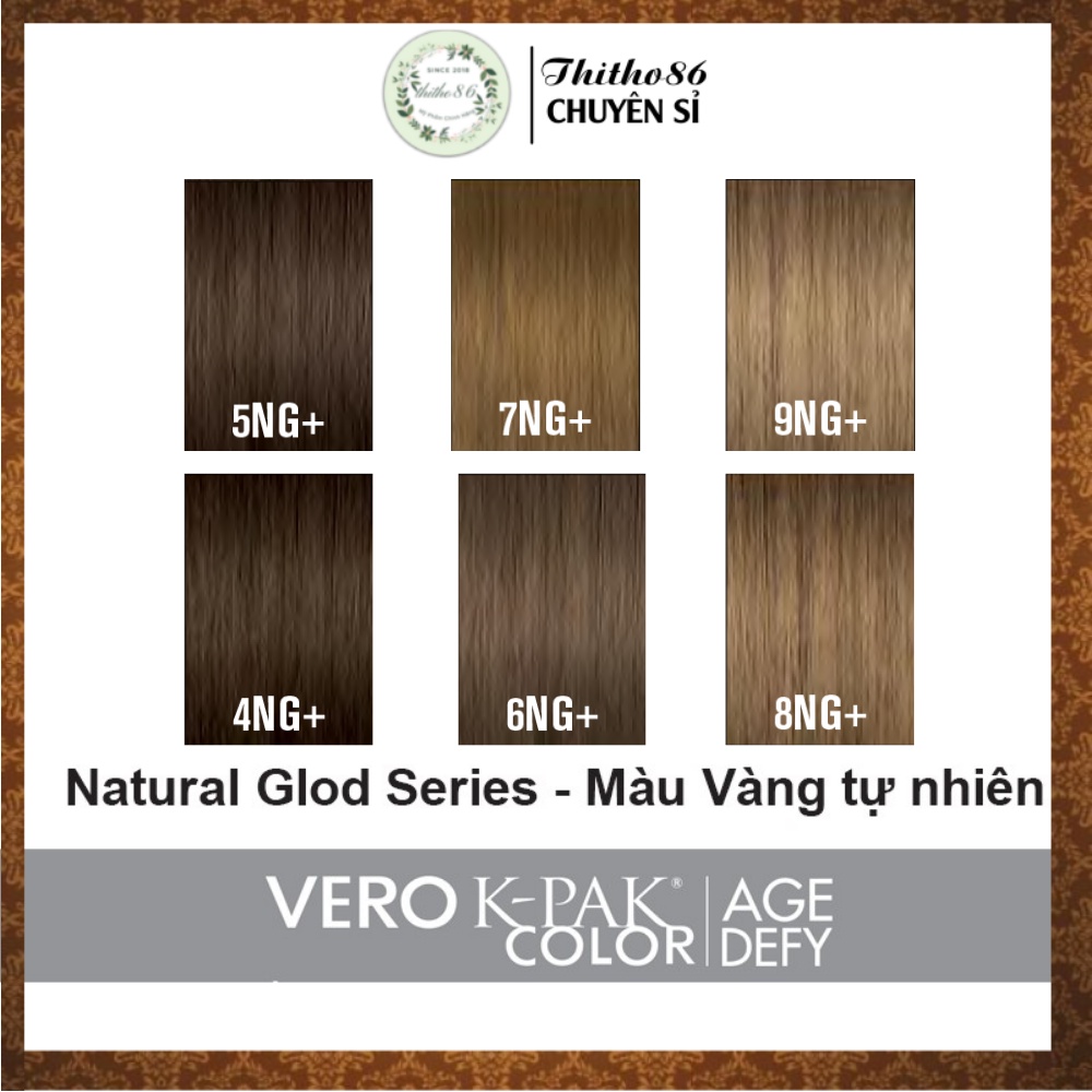 Natural Golden Series NG - Màu nhuộm phủ bạc thời trang JOICO Vero K-Pak Color Age Defy (Tông màu tự nhiên ánh kim )