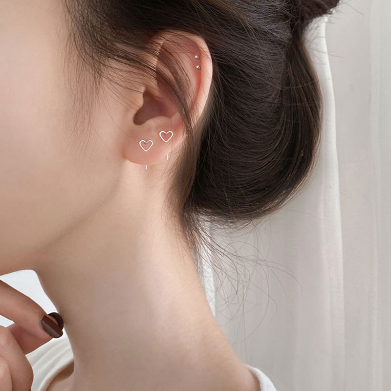 Happyangel Khuyên tai hình trái tim đáng yêu cho nữ