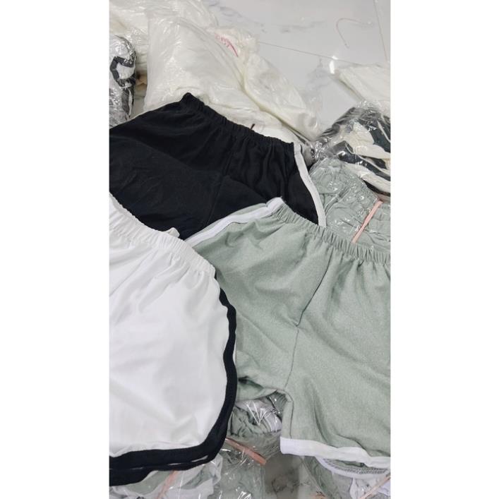 Quần Đùi  Nữ  Form Rộng Hàn Quốc Phối Viền Dày Mịn Thoáng Mát Thiết Kế Thời Trang Kiểu Dáng Năng Động Trẻ Trung