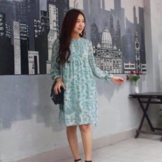 🌼đầm bầu voan hoa nhí