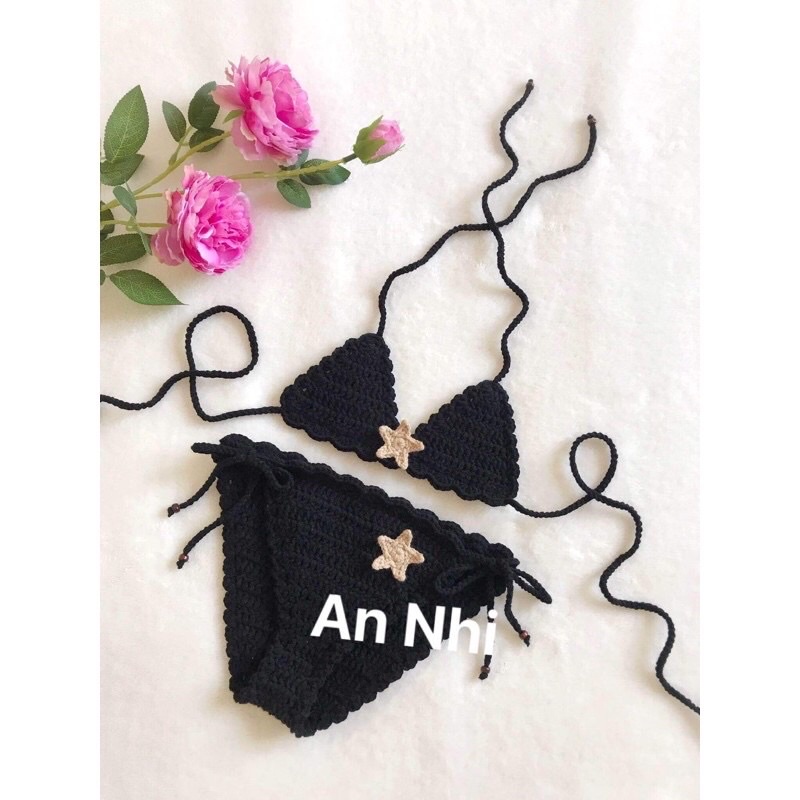 Bikini handmade cho bé  Bikini len cho bé
