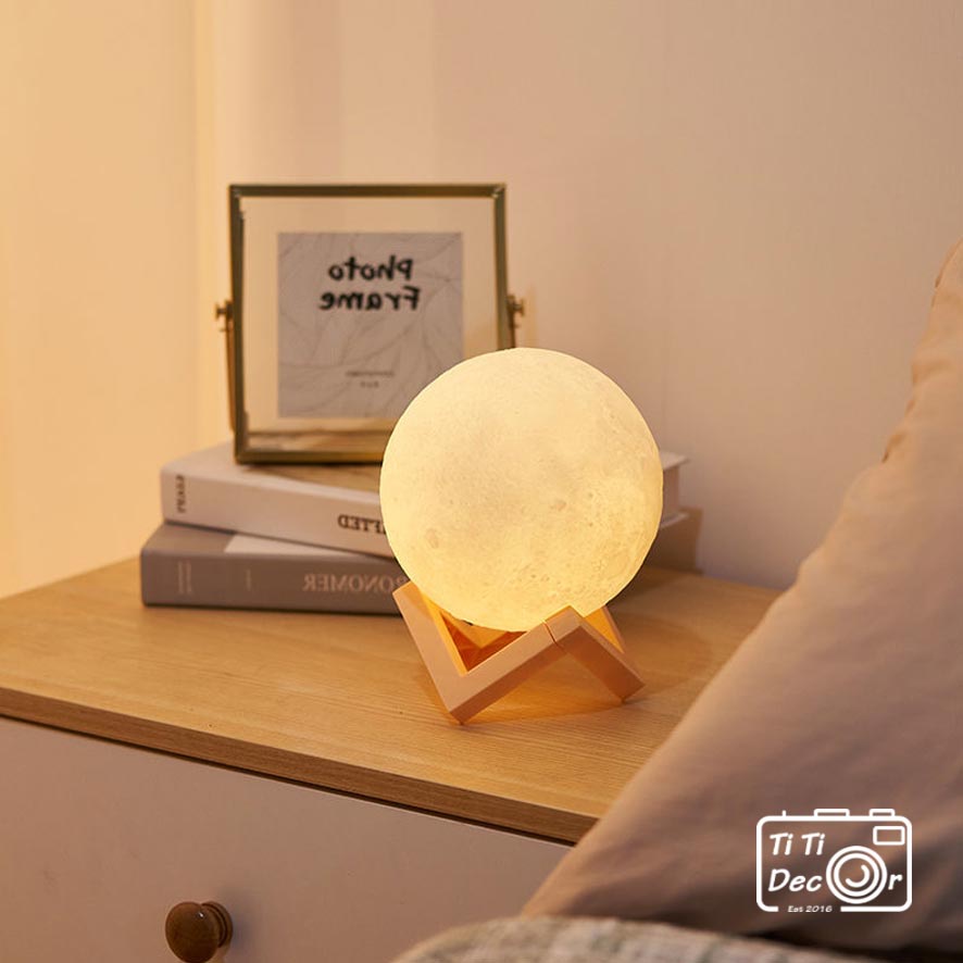 Đèn Ngủ Mặt Trăng TiTi Decor Dùng Trang Trí Phòng Ngủ Làm Quà Tặng