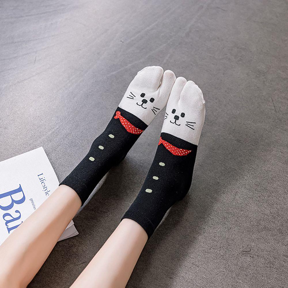 HARRIETT Tất Xỏ Ngón Hình Mèo Dễ Thương Cho Nữ