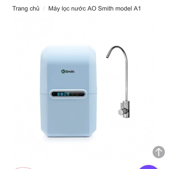 Máy lọc nước cao cấp A.o.smith mode A1, miễn phí lắp đặt máy, bảo hành 3 năm
