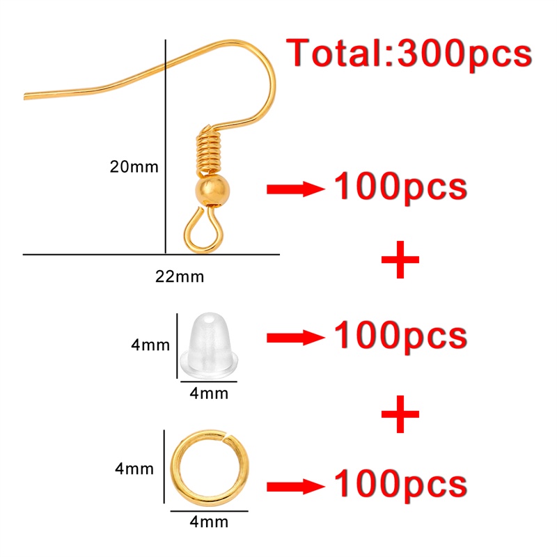 Bộ móc sắt Beadia dùng làm trang sức DIY tiện dụng dễ dàng