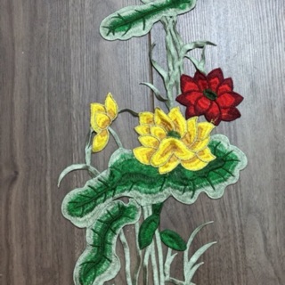 BÔNG THÊU HOA SEN CHO ÁO DÀI ( có 2 màu)