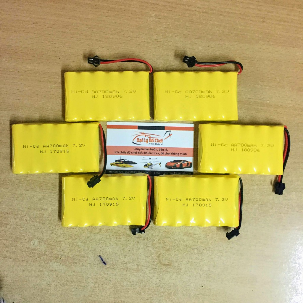 Pin sạc 7.2V 700mAh chân sm càng cua đen