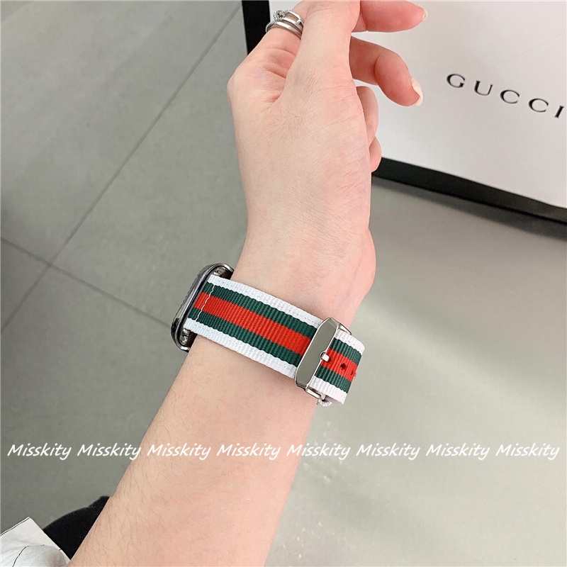 Dây Đeo Bằng Vải Dù Canvas Cho Đồng Hồ Thông Minh Apple Watch Series 7 6 SE 5 4 3 2 1 41mm 45mm 40mm 44mm 42mm
