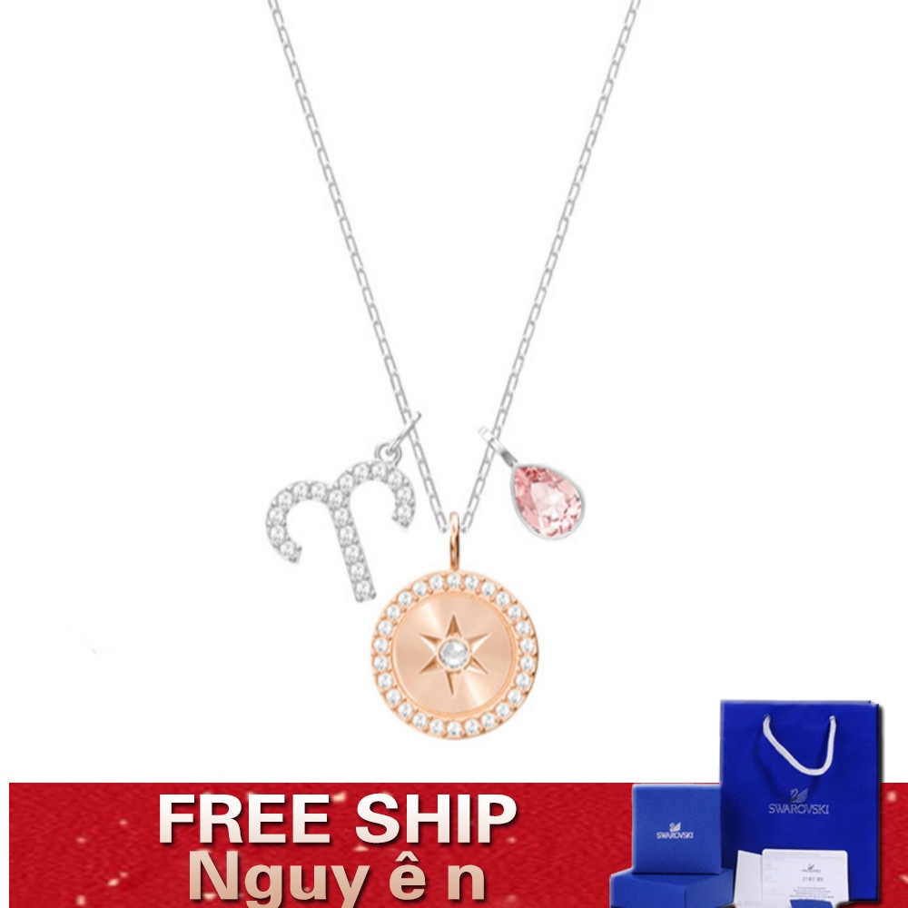 FREE SHIP Dây Chuyền Nữ Swarovski ZODIAC Cung hoàng đạo Bạch Dương Necklace Crystal FASHION cá tính Trang sức trang sức đeo THỜI TRANG