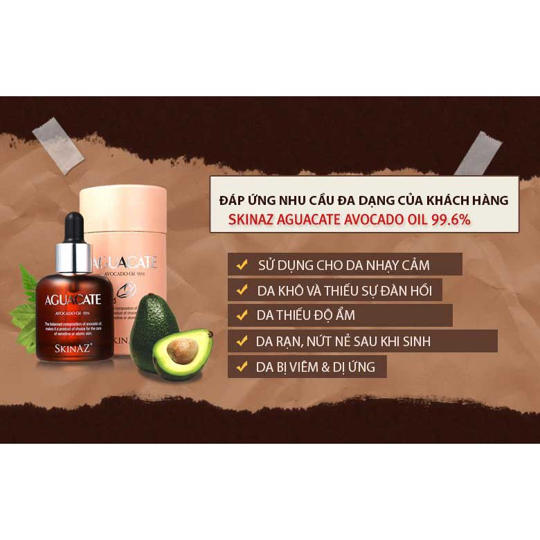 Serum Tinh chất Bơ Aguacate 30ml Skinaz 73 Korea Cosmetic