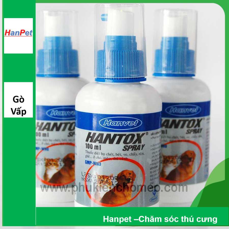 Hanpet.GV- 949- Xịt ve rận Hantox 100ml (- 4711612) trị bọ chét chó