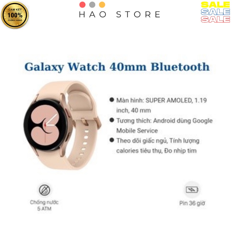 Đồng Hồ Samsung Galaxy Watch 4 40mm Bluetooth - Hàng Chính Hãng Mới 100%