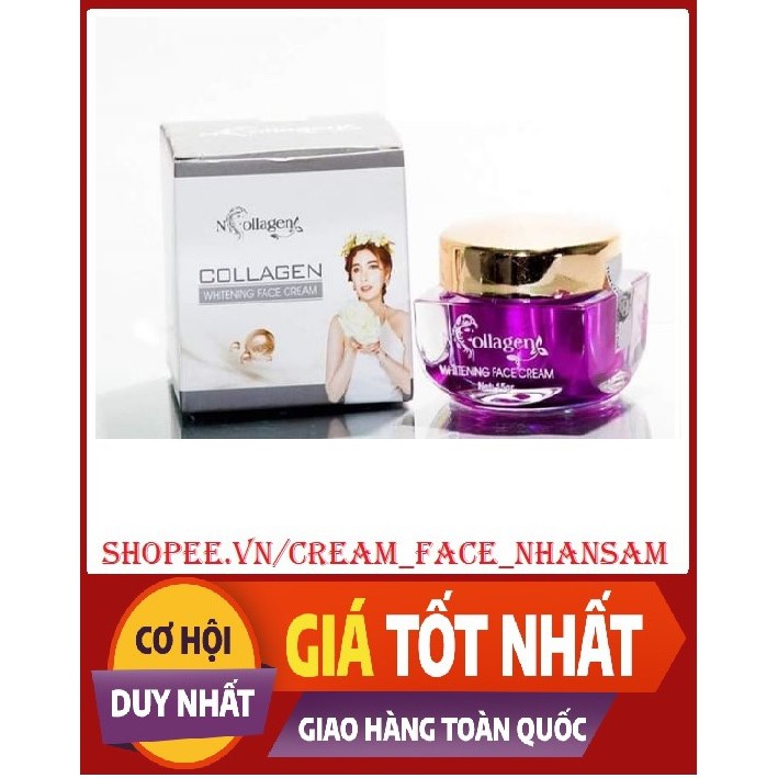 KEM MẶT TÍM N.COLLAGEN (Giảm 90% n.ám, t.àn n.hang, m.ụn mới hình thành). KL:25g. Chống nắng 45+.