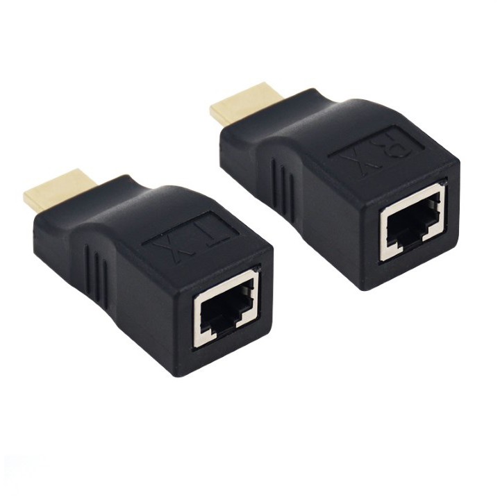 Đầu Chuyển Đổi Hdmi Extender To Lan 30M Cat-5E/6 Cable (Hộp Xanh)