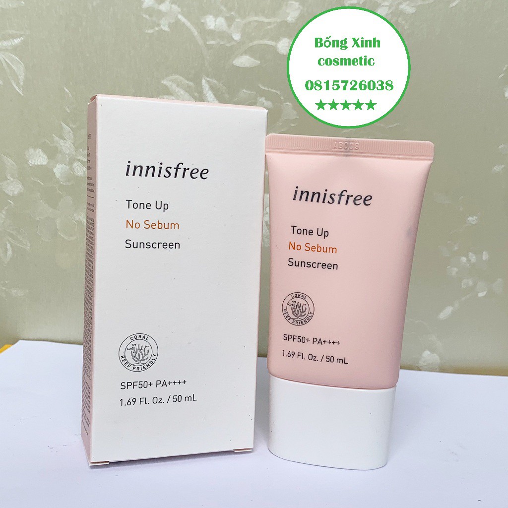 Kem Chống Nắng Innisfree No Sebum, Long Lasting,Triple-Shield  SPF 50+/PA++++ 50ml