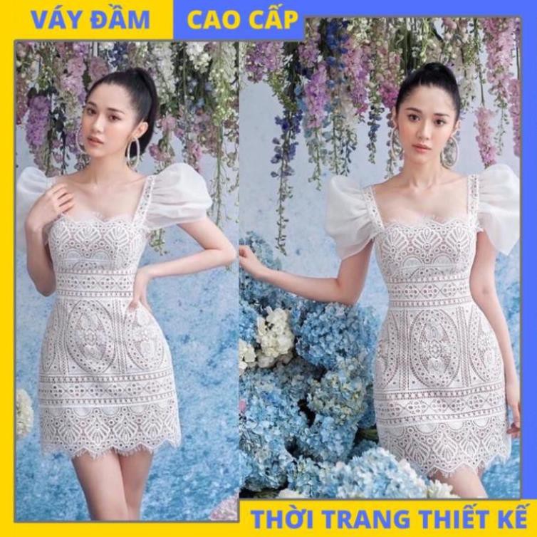 Đầm ren ôm body tay phồng sang trọng xinh đẹp đi chơi dự tiệc [HÀNG THIẾT KẾ CAO CẤP]