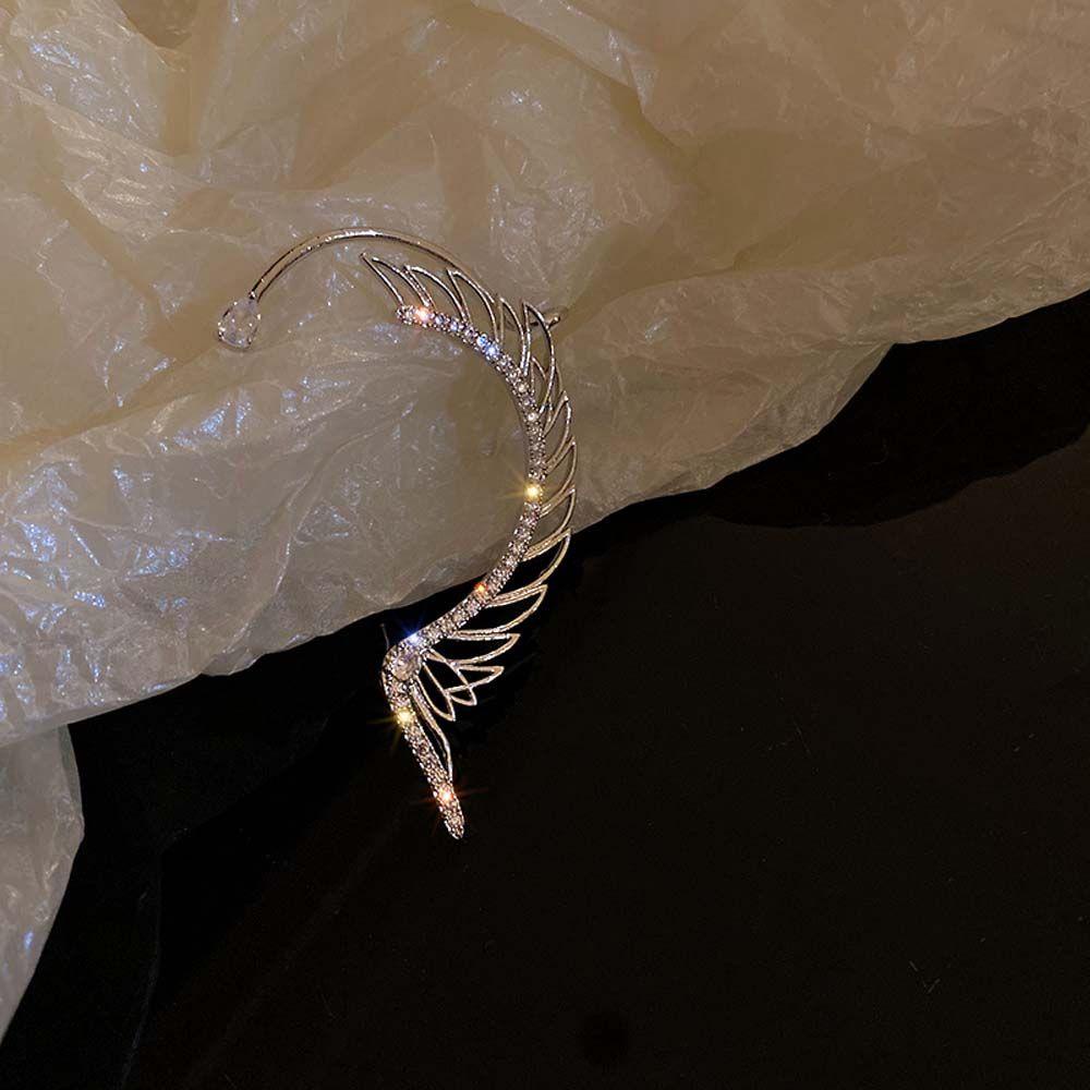 Bông Tai Hình Đôi Cánh Thời Trang Dành Cho Nữ|Khuyên Kẹp Vành Tai Đính Đá Nhiều Màu Sắc Lấp Lánh|Bông Tai Cánh Thiên Thần Lấp Lánh