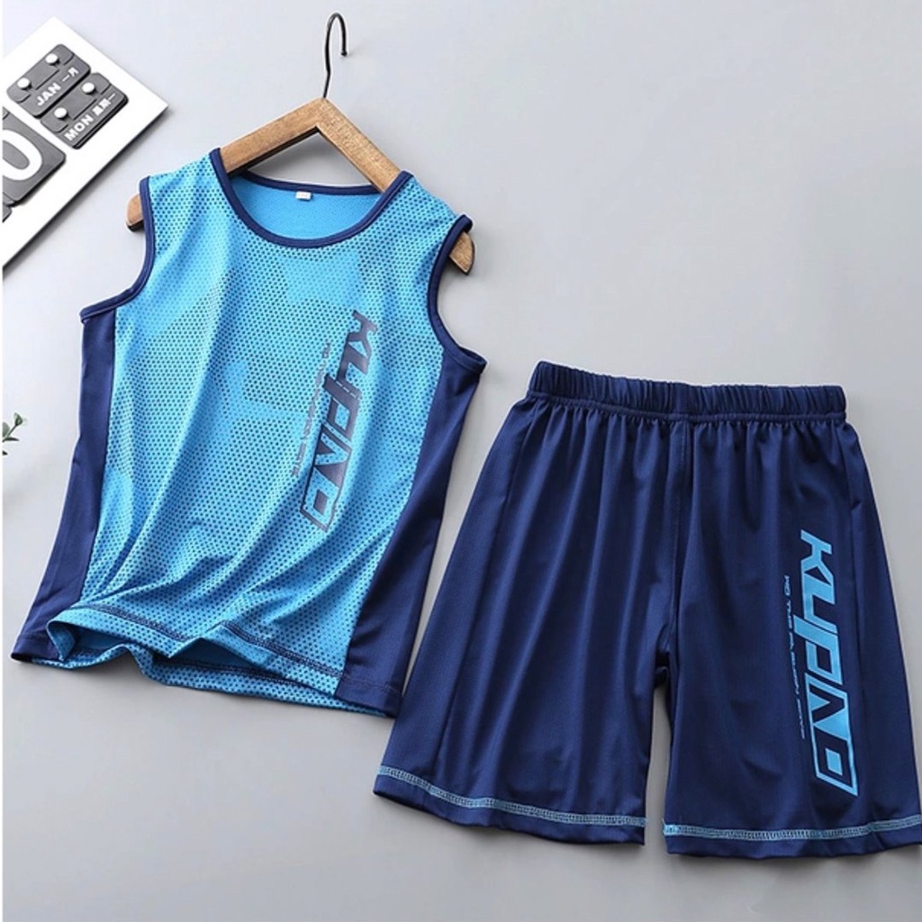 Bộ ba lỗ thun lưới cho bé trai, bé gái size đại đến 65kg - KUPAD