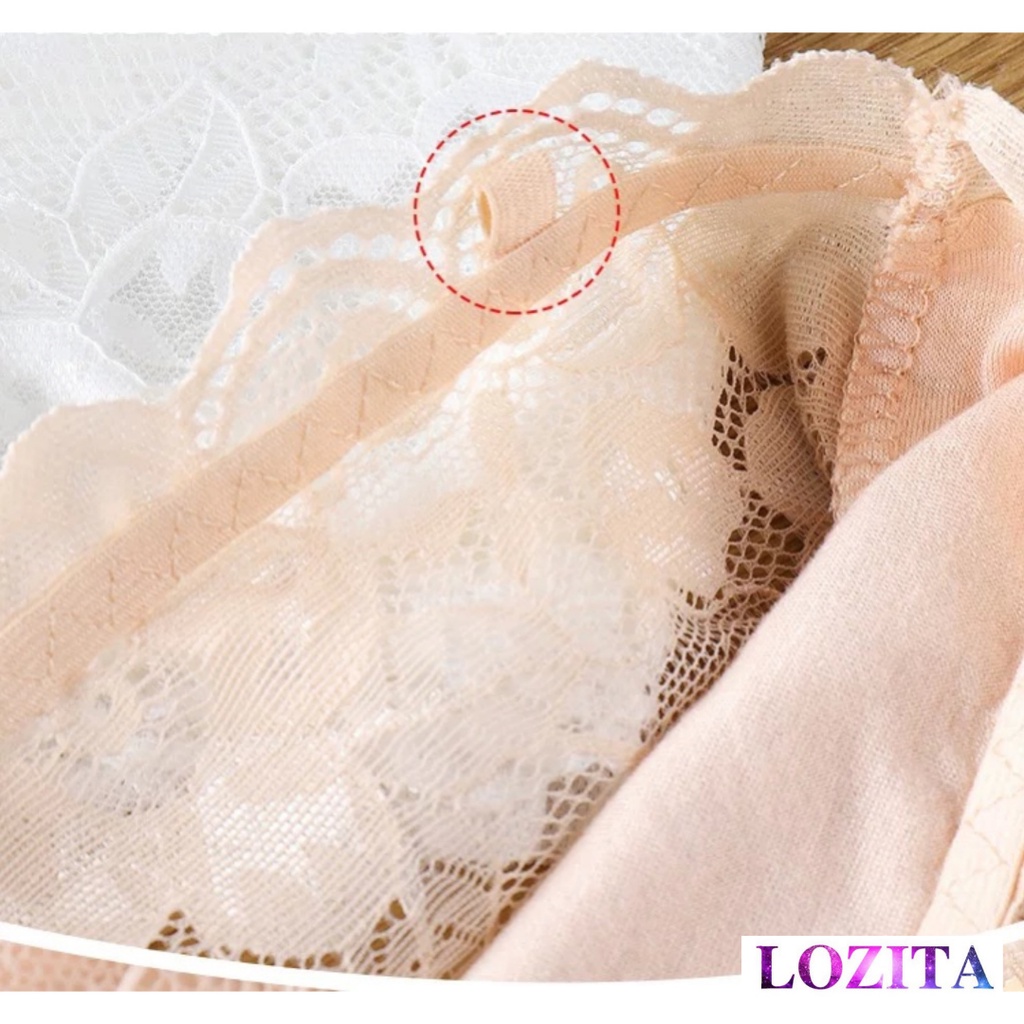 Áo quây ngực không dây croptop ren mặc áo trễ vai hở vai freesize LOZITA AL47