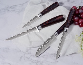 Combo 8 dao thép Nhật vân Damascus siêu bén siêu bền