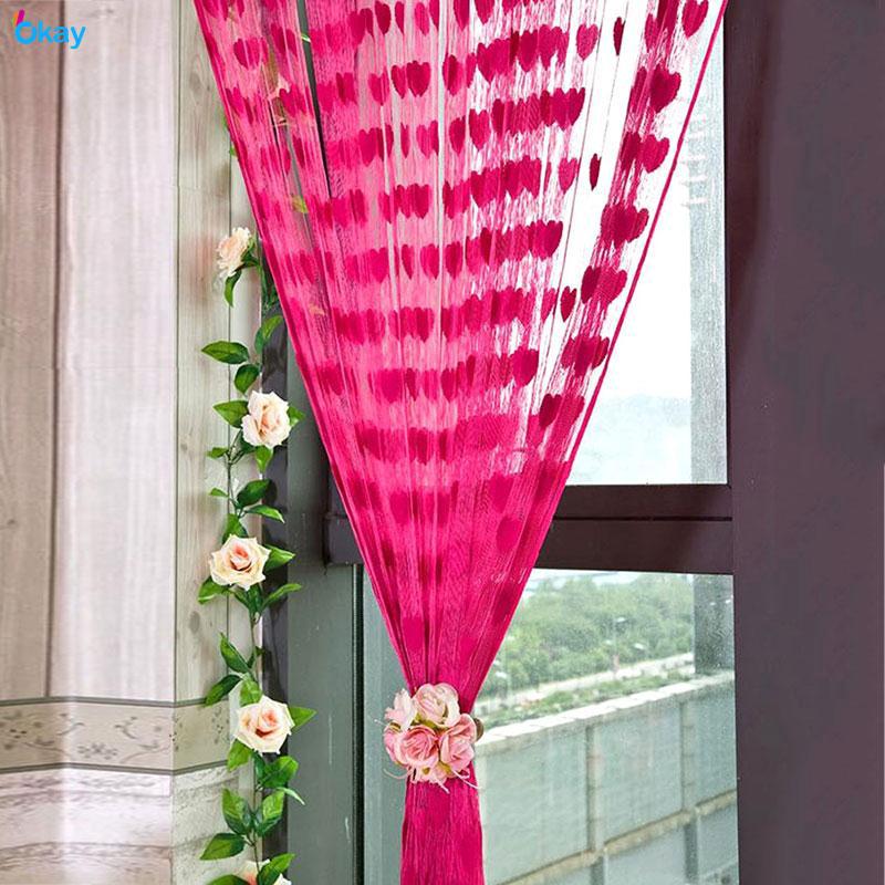 Rèm cửa trang trí hình trái tim lãng mạn