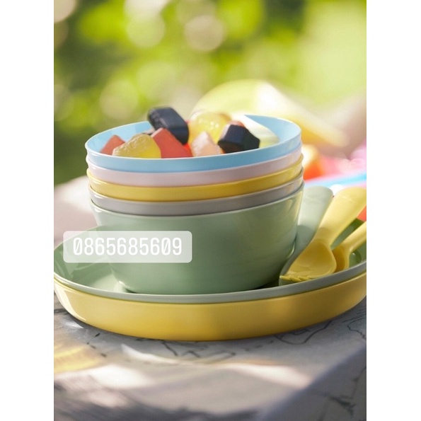 Bộ bát, cốc, đĩa, dao/dĩa/thìa ăn Ikea