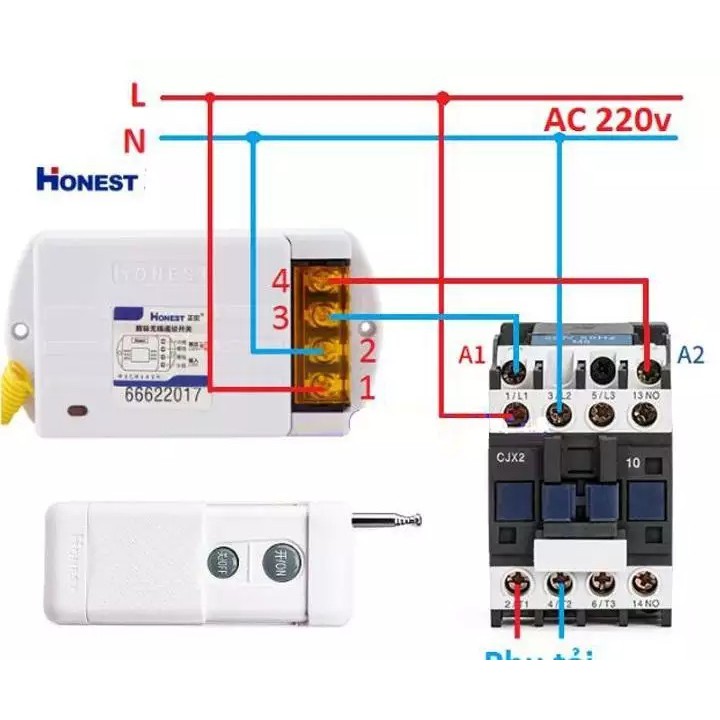 Khởi động từ contactor CJX2 32A/220V