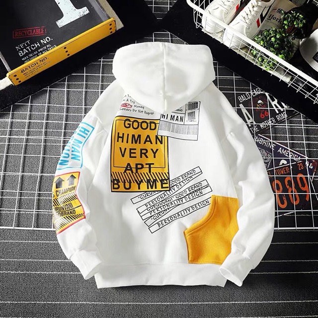 Áo hoodie nỉ unisex form rộng In Toàn Thân Dây Kéo nam nữ phong cách ulzzang Wind