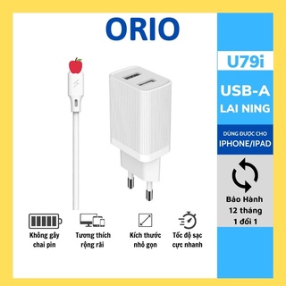 Bộ củ sạc nhanh WK WP-U79i + cáp Lai ning cho ĐT tai nghe Bluetooth i12 pin dự phòng-Orio