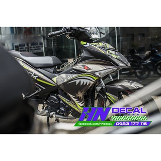 Tem Trùm Exciter 150 Xám Xanh Cá Mập
