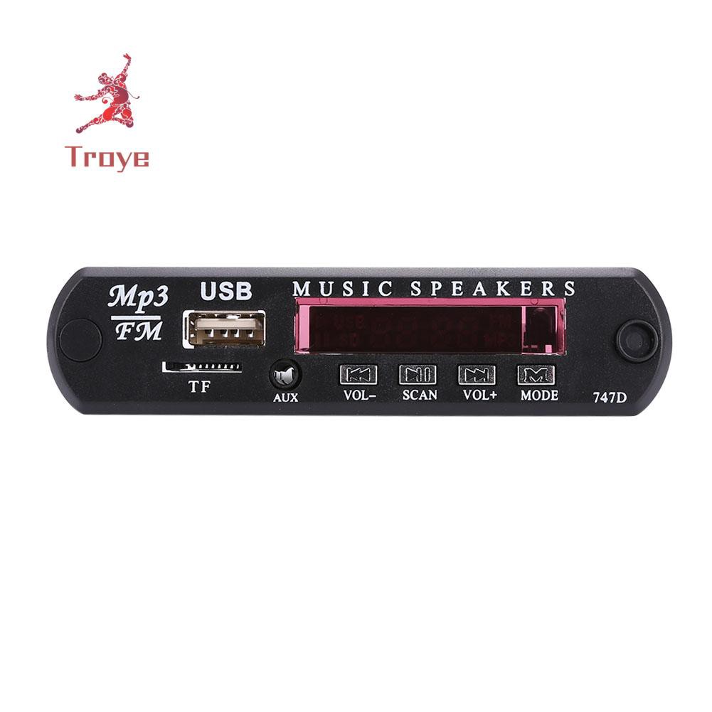 Bảng Mạch Giải Mã Âm Thanh Mp3 Wma 12v Usb Tf Fm Cho Xe Hơi