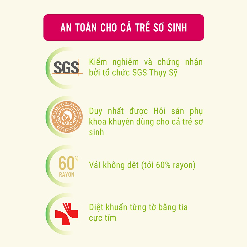 Khăn khô đa năng Mamamy, dùng thay khăn sữa, không chứa huỳnh quang 180 tờ - Combo 3 hộp