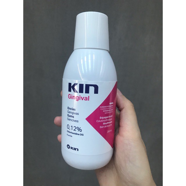 Nước súc miệng sát khuẩn Kin Gingival 250ml sát khuẩn, hạn chế hôi miệng, ngăn ngừa viêm nướu