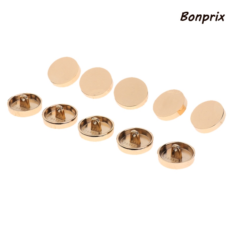Set 10 Nút Tròn Bằng Kim Loại Mạ Vàng 18mm Trang Trí Áo Khoác Vest