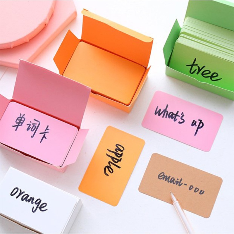 Set 100 Tấm Thẻ Ghi Chú Ghi Chú DIY Đa Ứng Dụng