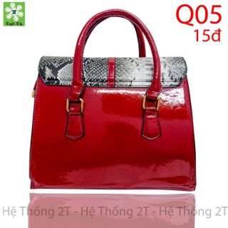 Túi công sở dập giả vân bụng cá sấu