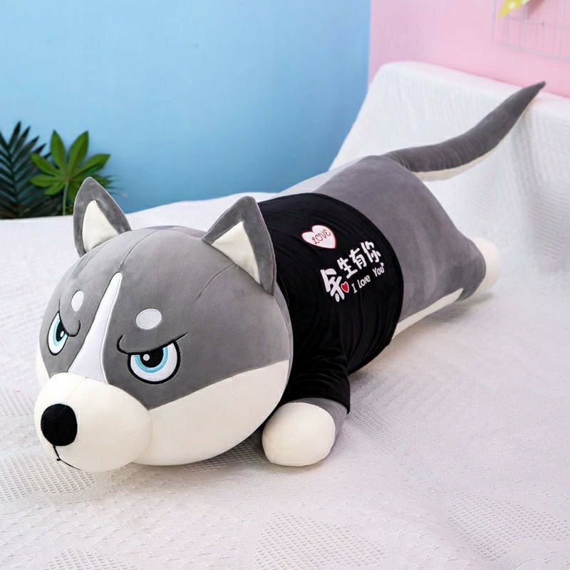Gấu Bông Chó Husky Siêu To Khổng Lồ _ Chó Husky Siêu Mềm Mịn  tạo cảm giác thoải mái khi ôm. -  𝐁𝐔𝐍𝐍𝐘