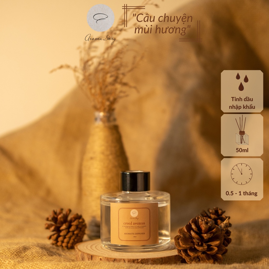 Tinh Dầu Khuếch Tán Aroma Story Hương Nước Hoa Creed Aventus Size 50ml/100ml